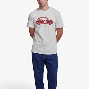 Deus Ex Machina T-shirt z nadrukiem samochodowym biała mini